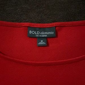 Red silky style blouse